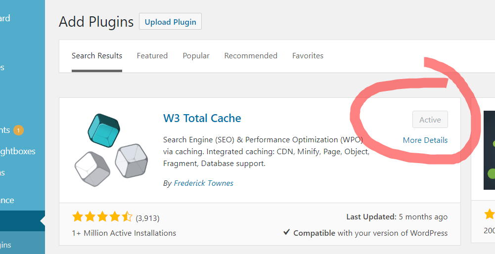 install w3 total cache