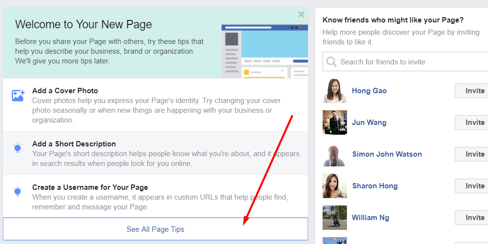 facebook page tips