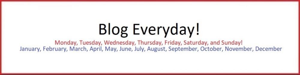 you must blog everyday