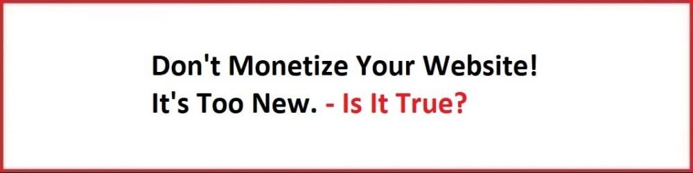 monetize new website