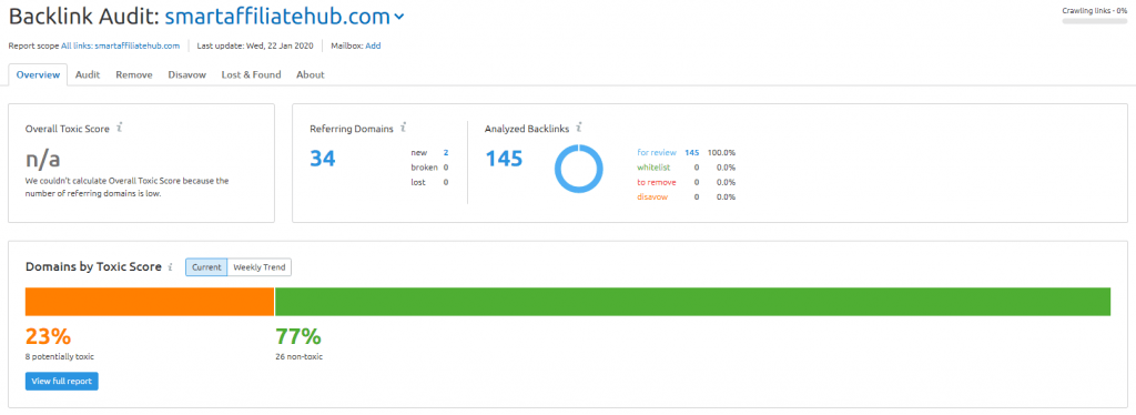 backlink audit tool example