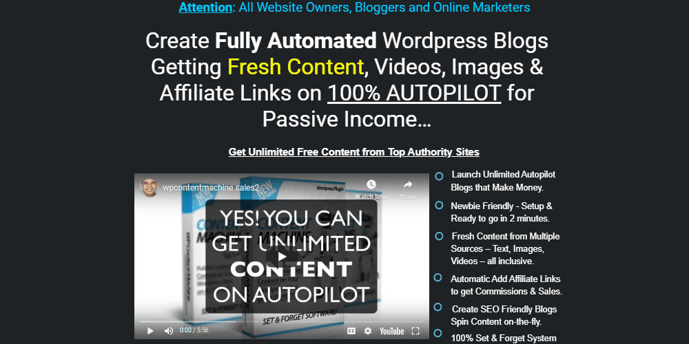 WP Content Machine Review