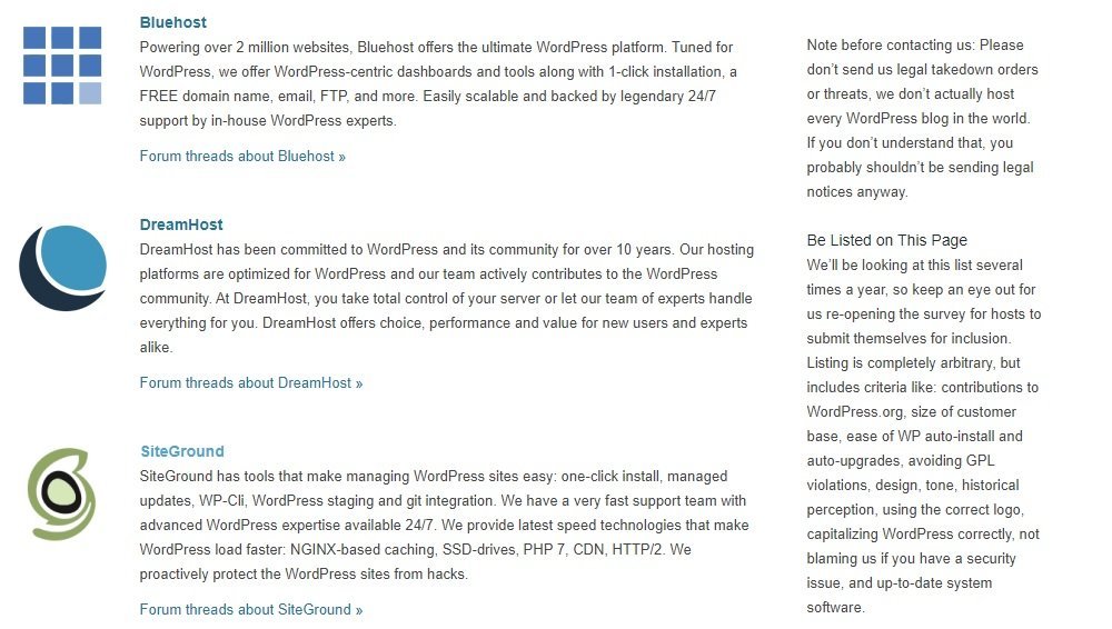 WordPress Hosting Recommendations
